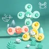 Spinning Top Suction Cups Spinning Top Toy for Baby Infant Insect Gyro Relief Stress Utbildningsleksaker Sugar Roterande rattle Set Bath Toys 230526