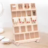 Jewelry Pouches Earring Display Stand Towel Card Holder Organizer With Base Multi Layers Rustic Portable
