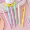 Black Ink 0.5mm Fine Point Simple Macaron Colour Kawaii Gel Pens For Writing Student Stationery School Supplies Journal