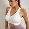 Yoga -outfit High Support Sport Bra Dames -Zip Zipper verzameld Gym Fitness Underwear Running Push Up Vest Ademend