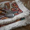 Maty stołowe luksusowe podkładki tkane bez poślizgu retro boho farmhouse kubek do kawy stołowe podkładki dekoracje domowe akcesoria kuchenne