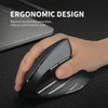 Mouse SeenDa Mouse verticale wireless Bluetooth 2400 DPI 2.4G 3 Connessione dispositivo Mouse ergonomico per PC Laptop iPad Mac Windows