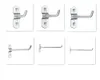 Krokar 1pc hålbräda krok stålhänge enstaka sned hängande hårdvaruverktyg hammare/tång väggmontering 25/50/75/100/mm förvaringsställ