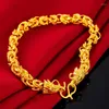 Link Bracelets Fashion 24K Gold Dragon Charm Couple For Women & Bangles Men Pulseira Halloween Jewelry Accessories Gifts