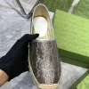 2023 novo designer clássico senhora plataforma pescador sapatos de luxo plana mulheres fundo de palha preto casual barco sapato fivela de metal 100% couro senhoras preguiçoso 35-40 original