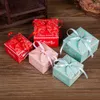 Wrap regalo 10pcs in stile europeo nappa creativa e gioiosa scatola di caramelle per matrimoni pieghevole