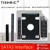 Kåpet Tishric Universal Aluminium 2nd HDD Caddy 9.5 12.7mm SATA 3.0 Hårddisklåda Optibay -kapsling 2.5 SSD för bärbar dator DVDROM