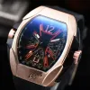 2023 Franker Top Top Famous Brand Mens Watches Quartz Movement Limited Edition 디자이너 시계 고무 스트랩 라이프 스타일 방수 남성 시계 Montre de Luxe