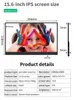 Monitorer QLED 15.6inch Portable Monitor HDR Second Screen Typec USB HDMicompatible för PS5/4 Switch Xbox Phone PC MacBook Laptop