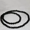 Link Bracelets High Quality Natural Black Obsidian 6mm Round Stone Beads Multilayer For Men Women Elegant Jewelry 18inch B2897