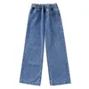 Джинсы Дети 2023 Одежда для подростка мода Свободные брюки для девочек Осенние дети повседневные штаны для ног 6 8 10 12 14 лет