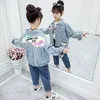 Jeans Primavera Ragazza Solido Per Ragazze Pantaloni Harem Casual Vestiti Coreani Estivi per Bambini 6 8 10 12 14 Anni