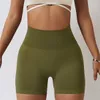 Tenue de yoga Short de sport sans couture pour femme Taille haute Fesses Lifting Short de fitness Exercice de course en plein air Gym Push-Up Short de yoga Femme 230526