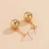 Dangle Earrings & Chandelier Punk Long Chain With Ball Pendant For Women Fashion Gold Color Drop 2023 Trendy Handing Jewelry GiftsDangle