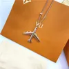 Ketters Designer Airplane Alphabet 925 Silver Pendant Necklace Korte versie van luxe sieraden voor vrouwen