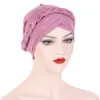 Haarpflege für Damen, islamisches Kopftuch, Polyester-Baumwolle, muslimisches Hijab, Pailletten, Zopfwickel, Stretch, Turban, Hut, Chemo-Kappe, Kopfwickel