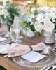 Tovagliolo da tavola 4 pezzi Primavera fiore di ciliegio Petali rosa Quadrato 50 cm Decorazione di nozze Panno Cucina Cena Tovaglioli