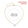 Pendant Necklaces IngeSight.Z Korean Simple Single Pearl Necklace For Woman 2023 Fashion Temperament Gold Color Clavicle Chain Jewelry