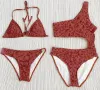 Menas de banho feminina Designer feminino Bikini Classics Brown Set Women in Stock Bandage Sexy Bathing Suit
