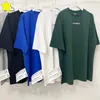 Zomer Blauw Groen Zwart T-shirt Mannen Vrouwen 1 Zware Stof Katoen Oversized Tee Top