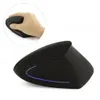 Topi 2,4 GHz Topi ottici wireless verticali ergonomici con ricevitore USB per laptop PC desktop (nero)