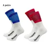 Sports Socks 4 par Professionella cykelstrumpor som andas Herr- och kvinnors sport som kör basketkomprimeringstrumpor 230526