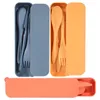 Dinnerware Sets 3 Cutlery Portable Spoon Fork Tableware Set With Case For Travel Picnic Camping Lunch