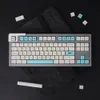 Tillbehör KeySland Mechanical Keyboard DIY Kit KeyCaps XDA Profile PBT för Cherry MX Swites Seasalt Japanese English 136Keys för Gateron