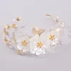 coiffes fleur pinces à cheveux cheveux de mariage 5 58 cm 2 173 15 pouces bâton feuilles d'or fleur accessoires de cheveux de mariée pour femmes coiffes diadème de mariée