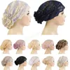 Mode femmes musulmanes chapeau intérieur Hijab dentelle casquettes Turban chapeaux sous-écharpe islamique fleur foulard enveloppement Bonnet couverture de perte de cheveux