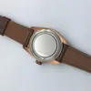 Relógios de pulso 41mm Coffee Dial Preal Marks Gold Case PVD Sapphire Glass Miyota Movimento Automático Relógio Masculino