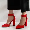 Sandals Classics Fashion HIgh Heels Woman Summer Sexy Wedding Shoes Quality Comfort Pointed Buckle Strap Women Shos Plus 43
