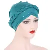 Cura dei capelli delle donne Foulard islamico Poliestere Cotone Musulmano Hijab Paillettes Treccia avvolgente Turbante elasticizzato Cappello Chemio Cap Head Wrap