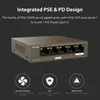 Contrôle Tenda Poe Switch 5 ports Gigabit Network Switch PsexPD Gigabit Poe ports fonctionne