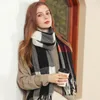 Foulards VISROVER coloré à carreaux hiver écharpe pour femmes femme classique toucher chaud automne Hijab en gros cadeau