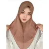 New Big Size Muslim Hijab Jersey Scarf Women Soft Solid Pleated Shawl Headscarf Foulard Femme Musulman Wrap Head Scarves Bandana