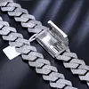 Pass Diamond Tester Bling Hip Hop Jewelry 18mm 925 Sterling Silver Vvs Moissanite Iced Out Miami Cuban Link Chain pour hommes