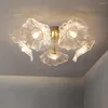 Pendant Lamps LED Ceiling Lamp Creative Modern Classicial French Flower For Living Room Dining Table Bedroom Glass Bulb Light