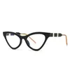 Solglasögonramar Cat's Eye Modelling Frame Solglasögon Classic Trend Anti Blue Flat Lens GG0597