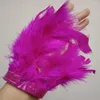 Charm Bracelets Fluffy Fur Feather Cuffs Women Real Ostrich Arm Cuff Fashion Suit Top Hand Accessories Snap