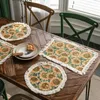 Maty stołowe luksusowe podkładki tkane bez poślizgu retro boho farmhouse kubek do kawy stołowe podkładki dekoracje domowe akcesoria kuchenne