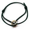 Link Bracelets Bracelet For LOVE Three-color Three-circle Stainless Steel Ring Couple Female Adjustable