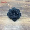Dekoratif Çiçekler HappyKiss 1pcs Çiçek Saçları Jewerly Gelin Klip Aksesuarlar Kadınlar İçin Düğün Broş Siyah El Sanatları Çelenkleri