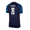 Croacia Soccer Jersey 2024 2025 Croatie National Team 24 25 Camisa de fútbol Kit para niños Set a casa White Away Blue Uniforme Modric Pasalic Kovacic Kovacic