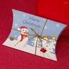 Gift Wrap 20/50/100Pcs Pillow Shaped Christmas Paper Candy Cookies Container Bag Santa Claus Bags Party Xmas Year Navidad Box