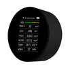 Tuya wifi CO2 medidor pm2.5 tvoc hcho hcho umidade aqi detector de qualidade de qualidade monitor sensor analisador preto