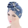 2023 NOWOŚĆ BOHEMIA Soft Elasty Print Africa Hidżab Czapki Muzułmańskie Wrap Turban Hat Mash