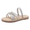 Sandalen voor vrouwen elastische casual Boheemse minimalistische cross -riem slijbanen strandschoenen slippers dames platform sandalsandals