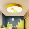 Plafoniere Modern Kids Bedroom Light con telecomando Cute Cartoon Applique in acrilico Lampada rotonda a LED per bambini Illuminazione per bambini