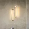 Pendant Lamps Minimalist Lamp Nordic Modern Hanging Lights Bedroom Bedside Chandelier Light LED Decorative Lighting For Restaurant